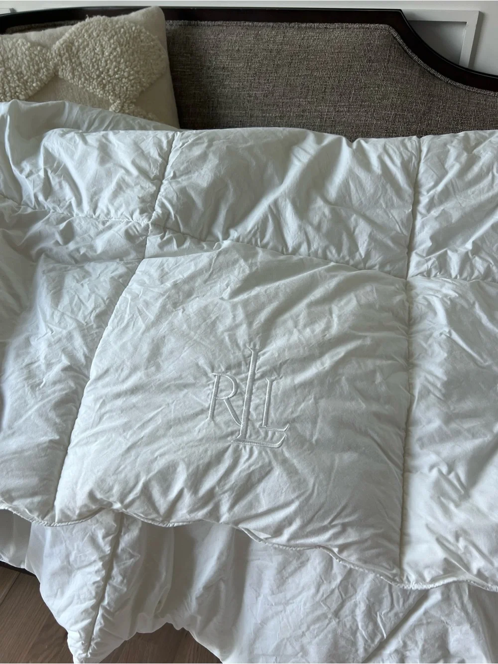 Ralph Lauren White Quilted Down-Alternative Comforter